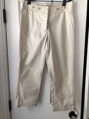 "Pantalones cortos chinos de algodón hechos en Italia PRADA UE 40 EE. UU. aproximadamente 4-6 cintura 28""" Foto 1 de 4