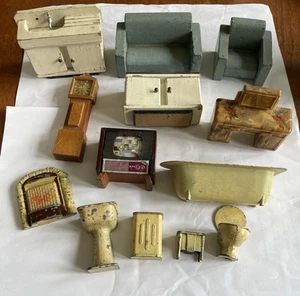 Vintage Dollshouse Furniture Job Lot Fairylite Barton Bathroom Set, Dresser - Picture 1 of 15