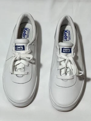 EUC Keds Girls Shoes Ritzy White Leather Cushion Air Size US 4M Worn Once - Image 1 of 4