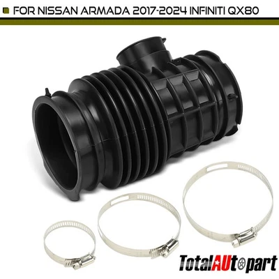 Tubo de conducto limpiador de admisión de aire con abrazadera para Nissan Armada 2017-2024 INFINITI Foto 1 de 4