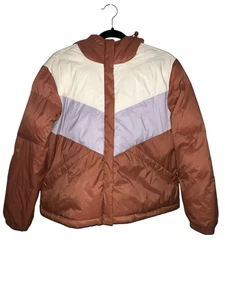 Madewell Women’s M Trendy Chevron Packable Puffer Jacket Primaloft Vintage Style - Picture 1 of 13