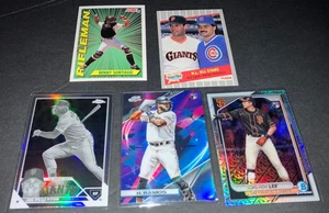 Giants Lot - Jung Hoo Lee Mojo RC, Heliot Ramos Cosmic Refractor RC, 3 more - Picture 1 of 2