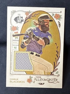 2024 Topps Allen Ginter Charlie Blackmon Relics Trikot AGR-CB Rockies KOSTENLOSER VERSAND - Bild 1 von 2