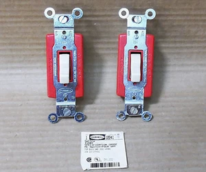 LOT OF 2 NEW HUBBELL 1224I IVORY AC TOGGLE SWITCH 4-WAY 20A 120-277VAC 1224 - Picture 1 of 6