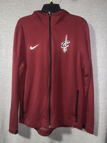 Nike Cleveland Cavaliers Showtime NBA Zip Up Hoodie Mens Sz L & Dri Fit Shirt XL Cover