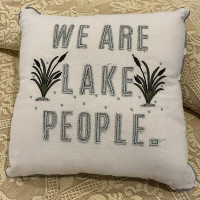 NEW We Are Lake People Accent Throw Pillow Trisha Maggard Designs for Glory Haus - Image 1 of 4