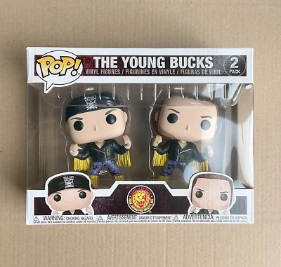 Funko Pop NJPW Bullet Club The Young Bucks Paquete de 2 + Protector Gratis Foto 1 de 4