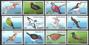 SAMOA - 2013 MNH "NATURE - Endangered Bats & Bird" Complete Set Of 12 Stamps !! - Picture 1 of 1