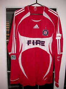 Chicago Fire 2007 Game/Match Used/Worn Mls Adidas Ls Soccer Jersey - Monteiro