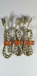 3x Micro USB 3 Feet Braided Flexible Charging Data Cable Charger Samsung Android - Picture 1 of 7