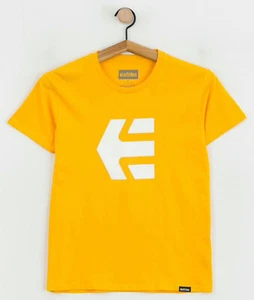 Etnies Kids' Boys' Youth T-Shirt Icon Logo Short Sleeve Crewneck Tee in Yellow - Picture 1 of 3