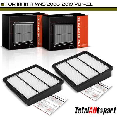 Nuevo 2x Filtro de aire del motor para INFINITI M45 2006 2007 2008-2010 4,5 L Panel rígido Foto 1 de 4