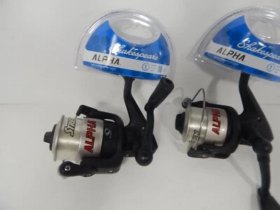 (2) - Carretes giratorios Shakespeare Alpha, 40, engranaje 5,0:1, línea 12 lb/175 yardas Foto 1 de 3