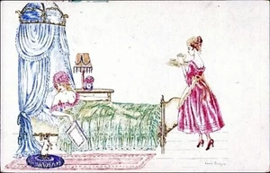 MAID Serving Her MADAM in Bed; Sketch Artist Manni Grosze, The Film Princess NM - Picture 1 of 2