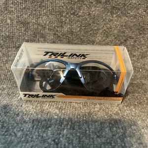 Tri link glasses Safety Glasses Blue Protective Eyewear With Case - Picture 1 of 3
