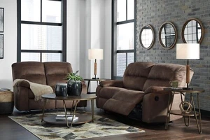 NEW Modern Living Room Set - Brown Fabric Reclining Sofa Loveseat Furniture IF1I - Picture 1 of 5