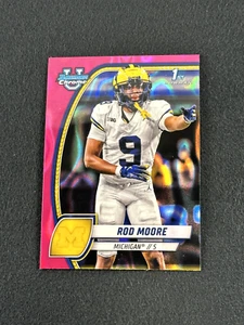 2024 Bowman Chrome U ROD MOORE 1st Bowman Pink Lava Refractor #31 Michigan - Picture 1 of 2