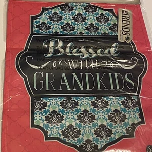 Garden Flag Blessed With Grandkids Double Sided By Carson 12.5in X 18in 46534 - Picture 1 of 9
