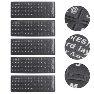 5 Sheets Spanisch Tastatur Aufkleber Tastatur Ersatz Buchstaben Aufkleber - Bild 1 von 11