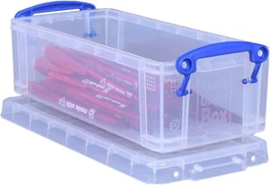 Really Useful Storage Box 0.9 Litre Clear Ref 0.9C - Picture 1 of 3