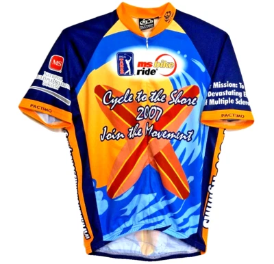 Nueva camiseta de ciclismo PACTIMO para hombre M Cycle to the Shore 2007 MS Bike Tour PGA NMSS Foto 1 de 4
