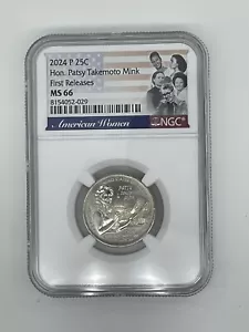 2024 P PATSY TAKEMOTO AMERICAN WOMEN AWQ NGC MS66 FIRST RELEASES - Picture 1 of 1