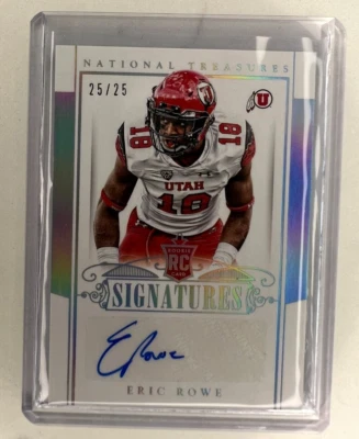 2015 Panini National Treasures Eric Rowe Silver Signatures #25/25 Auto SSP - Image 1 of 2