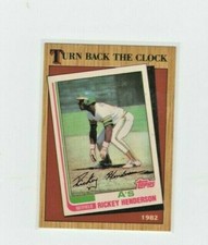 1987 Topps Tiffany Baseball Oakland Athletics A's Rickey Henderson TBTC #311