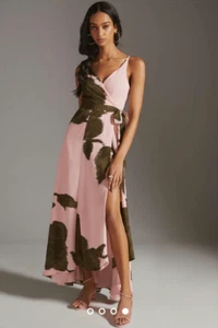 New Anthropologie x Hutch Printed Wrap Maxi Dress Size 2XL - Picture 1 of 9