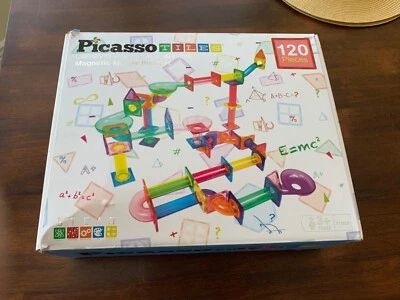 PicassoTiles Marble Run Race Track Magnetic Tiles set PTG120 - Image 1 of 4