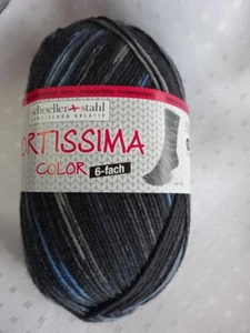 150g FortissimaColor-6-fach/fädig-Fb. 165 grau-blau Sockenwolle SchoellerStahl - Bild 1 von 1