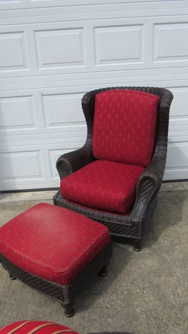 Ficks Reed Wicker Bamboo Chair Designer Cover
