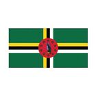Autocollant Drapeau Dominica Dominique Sticker Flag Taille:8 Cm