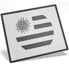 Placemat Mousemat 8x10 BW - America Montevideo Flag Uruguay  #41821