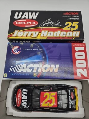 Action Racing Jerry Nadeau #25 UAW Delphi 1:24 Diecast Car NASCAR 2001 #101462 - Image 1 of 4
