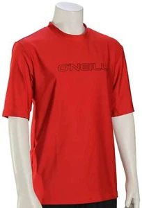 O'Neill Kid's Basic Skins SS Surf Shirt - Red - New - Picture 1 of 1