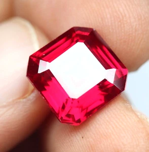 Certified Rare Natural Red Painite 8.45 Ct Burmese Square Cut Loose Gemstone - Bild 1 von 8