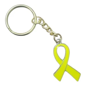 Portachiavi Nastro Giallo Liberazione Ostaggi Gaza Supporto Simbolo Portateli a Casa! - Foto 1 di 10