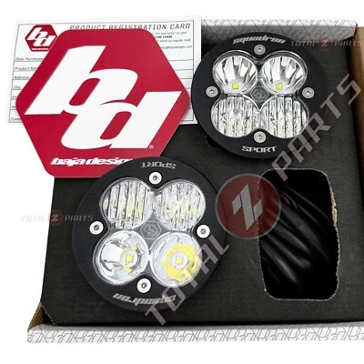 Baja Designs® Squadron-R Sport LED Round Lights Pair Clear Driving/Combo, Wiring - Image 1 of 3