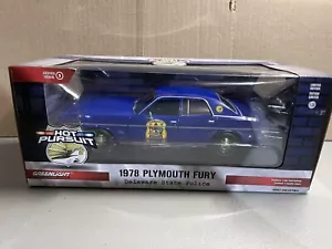 CHASE*GREENLIGHT 1978 PLYMOUTH FURY BLUE DELAWARE STATE POLICE 1/24 DIECAST CAR - Picture 1 of 2