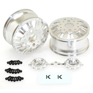 CEN Racing CKD0651 KG1 KD004 CNC Alum Front Dually Silver Wheel (2) w/Cap/Screws - Picture 1 of 1