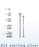 2pcs. 22G .925 Sterlng Slver Round Clear CZ Prong Set Straght Nose