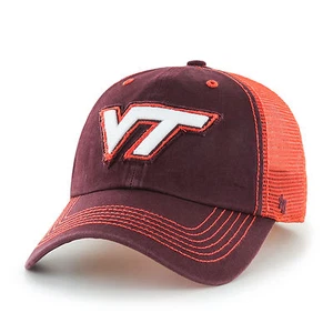 NCAA Virginia Tech Hokies Vintage Washed Twill Stretch Cap with Mesh Back by '47 - Picture 1 of 2