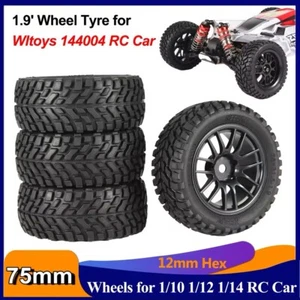 4x Wheel Tires Tyres for WLtoys 144001 124018 124019 1/14 1/18 1/16 RC GU - AU - Picture 1 of 8