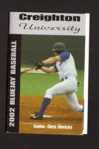 Creighton Bluejays--2002 Baseball & Softball Pocket Schedule--Verizon Wireless - Picture 1 of 3