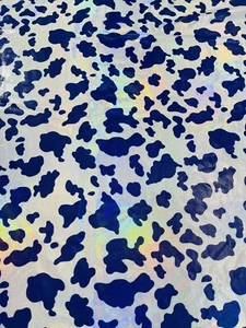Cow Print Spandex Fabric - Cow Animal Print Spandex Stretch Fabric By Yard - Picture 1 of 25