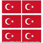 TURKEY Turkish Flag Türkiye 40mm(1.6") Mobile Cell Phone Mini Stickers-Decals x6