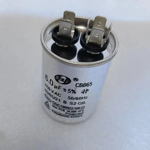 Condensatore Compressore Condizionatore CBB65 6uF 6 uF 6 MFD 450VAC - Foto 1 di 3