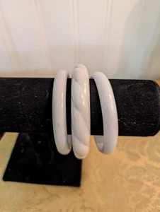 3 Winter weiße Armreif Armbänder 2 Breiten - Bild 1 von 3