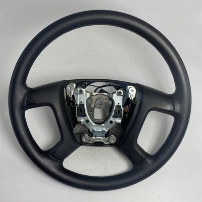 2007-2014 Chevrolet GMC Tahoe Yukon Silverado Sierra Steering Wheel Black Vinyl - Image 1 of 4